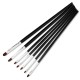 Nail Art Brushes Четки за гел комплект черни овални 7бр.